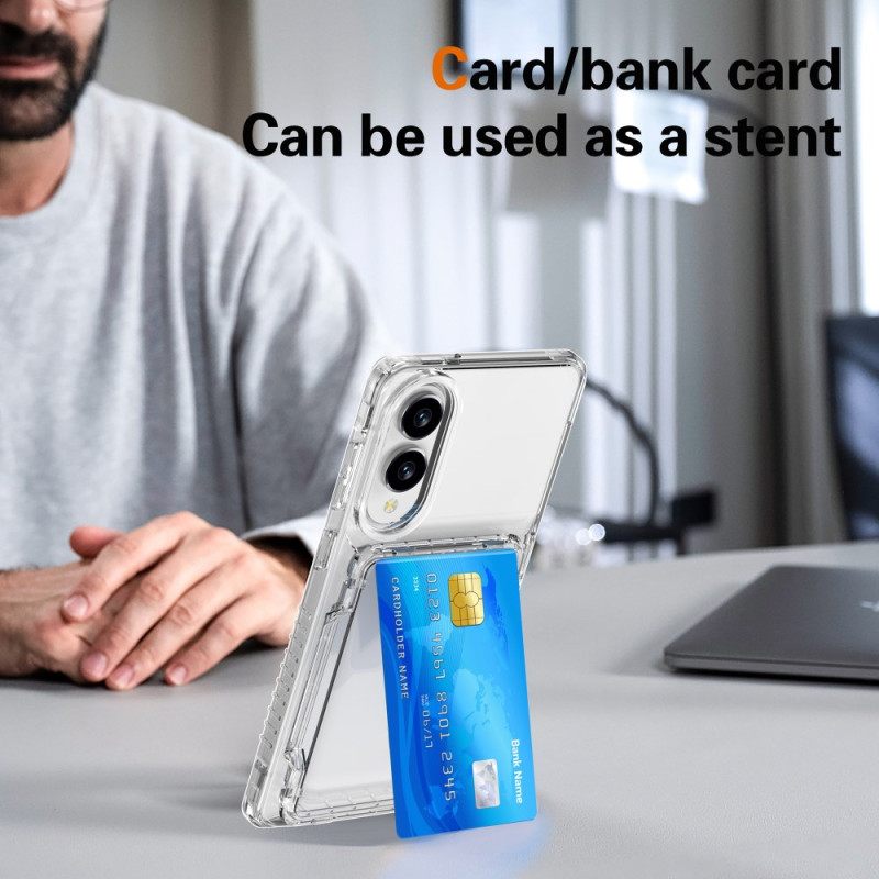 Κάλυμμα Samsung Galaxy S25 5g Edge Διαφανές & Θήκη Καρτών Σιλικόνης