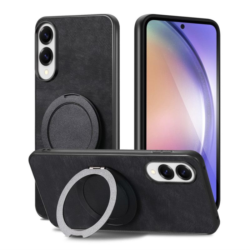 Κάλυμμα Samsung Galaxy S25 5g Edge Εφέ Σουέτ Με Περιστρεφόμενη Βάση Σιλικόνης