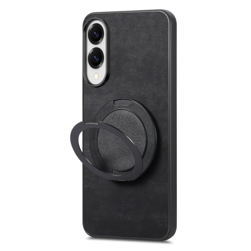 Κάλυμμα Samsung Galaxy S25 5g Edge Εφέ Σουέτ Με Περιστρεφόμενη Βάση Σιλικόνης