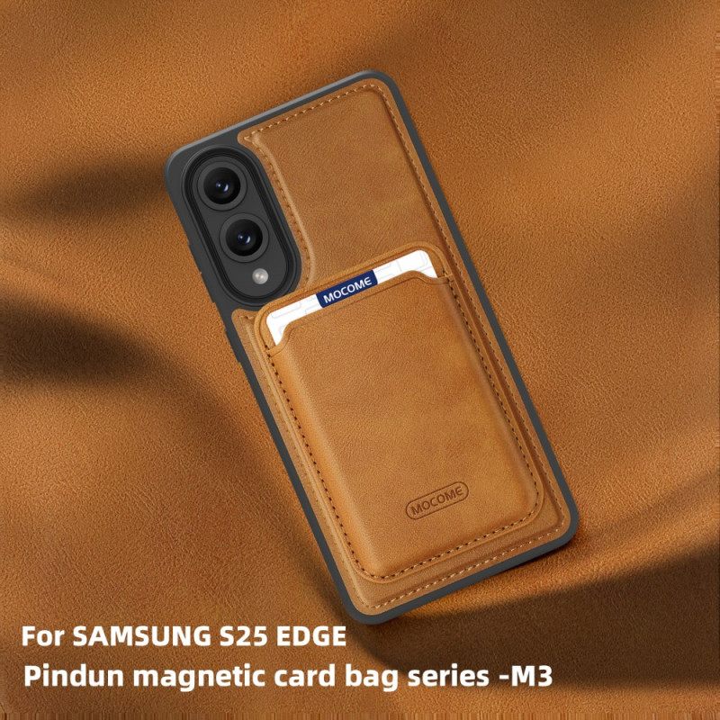 Κάλυμμα Samsung Galaxy S25 5g Edge Μαγνητική Με Αποσπώμενη Θήκη Καρτών Σιλικόνης