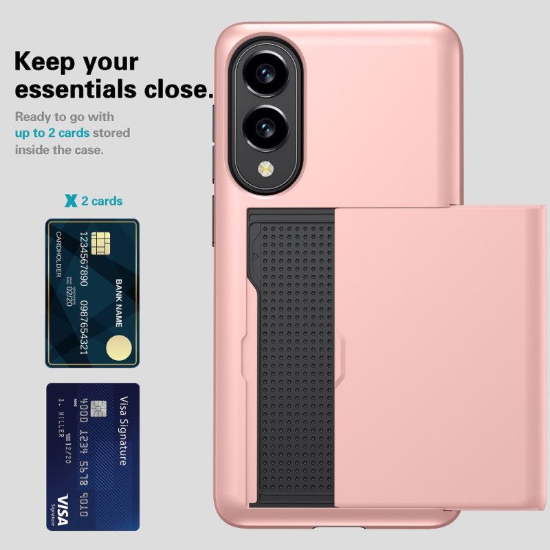 Κάλυμμα Samsung Galaxy S25 5g Edge Συρόμενη Θήκη Καρτών Σιλικόνης