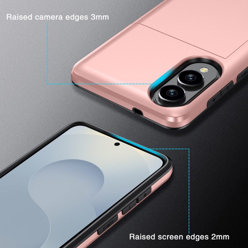 Κάλυμμα Samsung Galaxy S25 5g Edge Συρόμενη Θήκη Καρτών Σιλικόνης