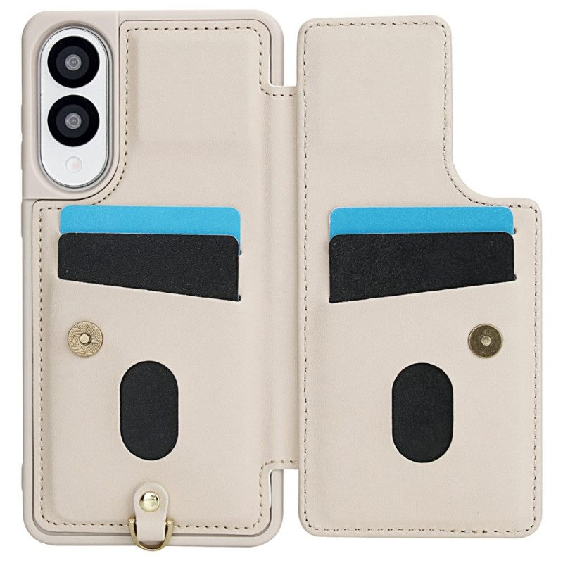 Κάλυμμα Samsung Galaxy S25 5g Edge Θήκη Καρτών Με Κορδόνι Σε Σχήμα Λουλουδιού