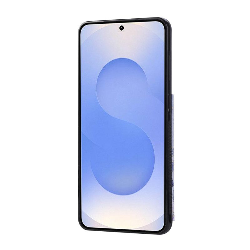 Κάλυμμα Samsung Galaxy S25 5g Edge Θήκη Καρτών Με Λουλούδια Σιλικόνης