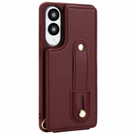 Κάλυμμα Samsung Galaxy S25 5g Edge Θήκη Καρτών Με Λουράκι Και Λουράκι Ώμου