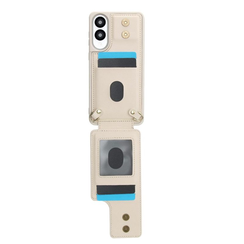 Κάλυμμα Samsung Galaxy S25 5g Edge Θήκη Καρτών Με Λουράκι Και Λουράκι Ώμου