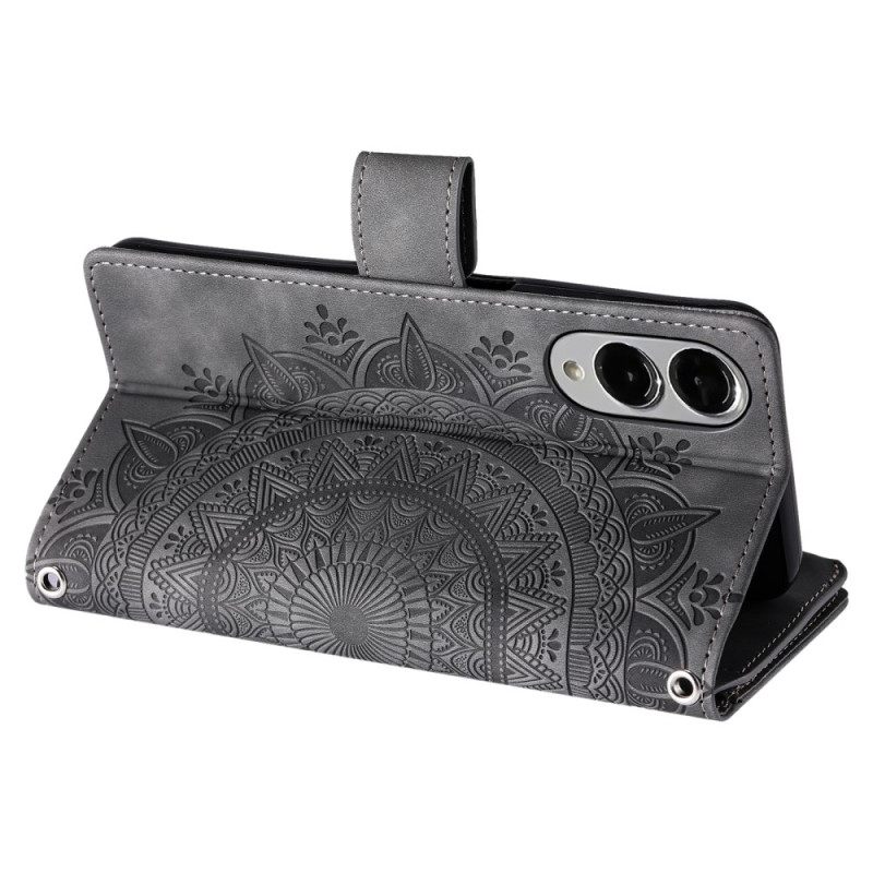 Θηκη Κινητου Samsung Galaxy S25 5g Edge Θήκες Κινητών Πορτοφόλι Με Σουέτ Mandala