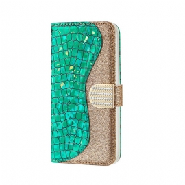 δερματινη θηκη iPhone XR Croco Diamonds