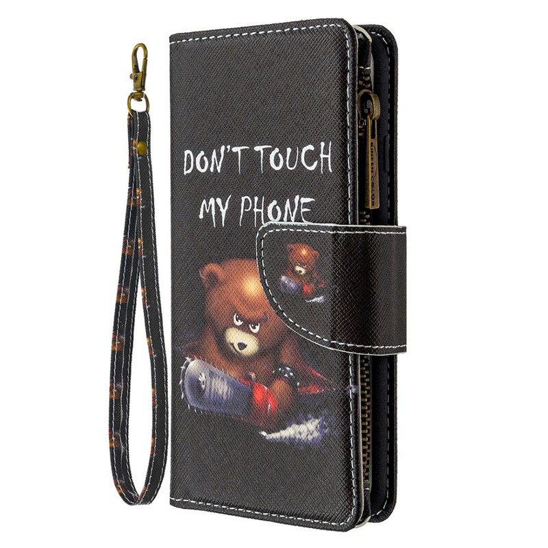 Κάλυμμα iPhone XR Τσέπη Με Φερμουάρ Αρκούδας