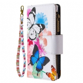 Κάλυμμα iPhone XR Τσέπη Με Φερμουάρ Πεταλούδων