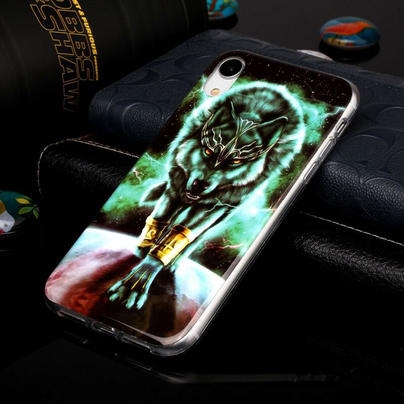 Θήκη iPhone XR Σειρά Fluorescent Wolf