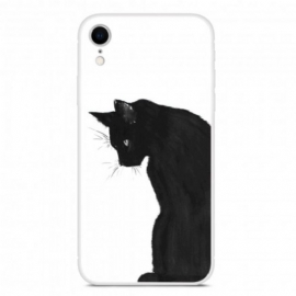 Θήκη iPhone XR Σκεπτική Μαύρη Γάτα