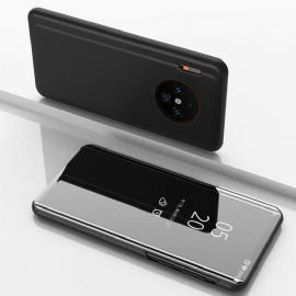 θηκη κινητου Huawei Mate 30 Pro Καθρέφτης Και Δερμάτινο Εφέ