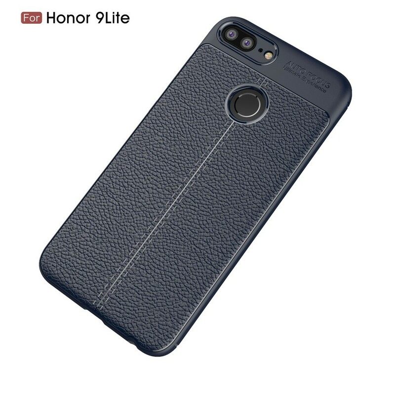 Θήκη Honor 9 Lite Διπλή Γραμμή Litchi Leather Effect