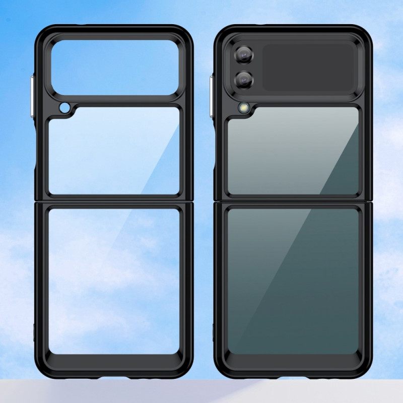 θηκη κινητου Samsung Galaxy Z Flip 4 Θήκη Flip Υβριδικό Ακρυλικό