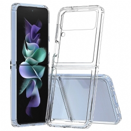 Θήκη Samsung Galaxy Z Flip 4 Θήκη Flip Διαφανές Ενισχυμένο Περίγραμμα