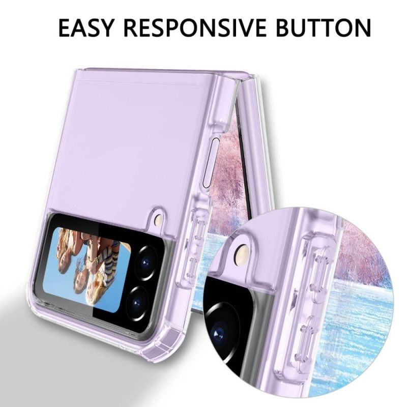 Θήκη Samsung Galaxy Z Flip 4 Θήκη Flip Καθαρίστε Τις Ενισχυμένες Γωνίες