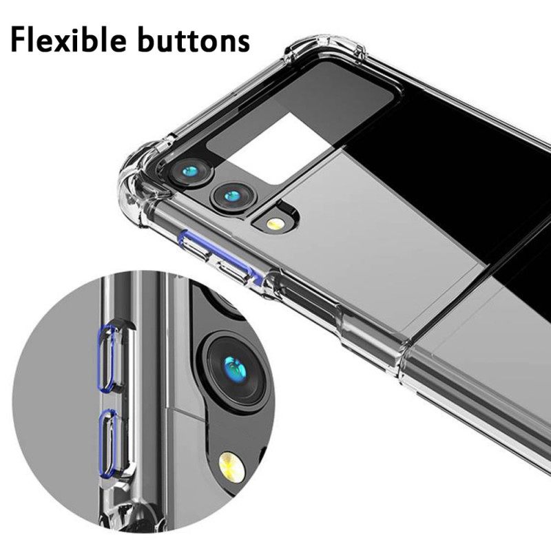 Θήκη Samsung Galaxy Z Flip 4 Θήκη Flip Καθαρίστε Τις Ενισχυμένες Γωνίες