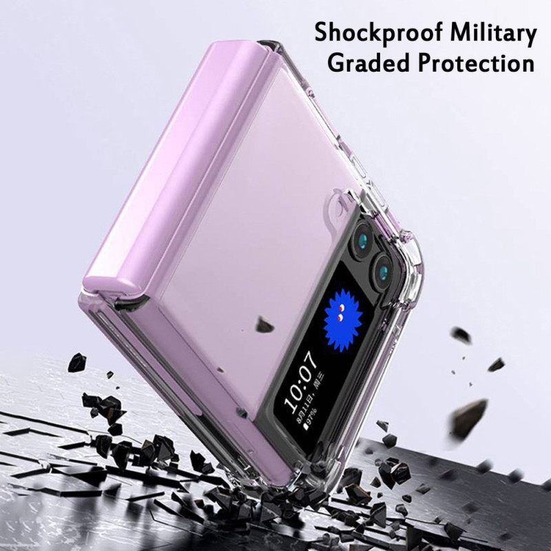 Θήκη Samsung Galaxy Z Flip 4 Θήκη Flip Καθαρίστε Τις Ενισχυμένες Γωνίες
