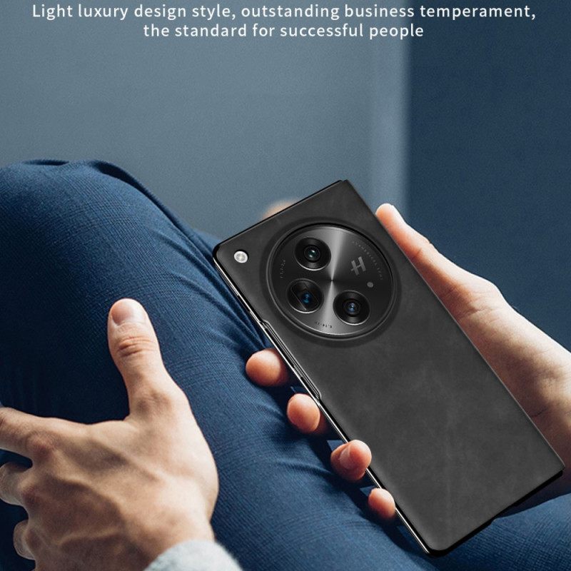 Δερματινη Θηκη Oppo Find N3 Κλασικό Δέρμα Nappa Σιλικόνης