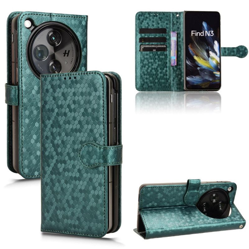 Δερματινη Θηκη Oppo Find N3 Με Ανθεκτικό Στις Γρατζουνιές Σήμα Και Πορτοφόλι