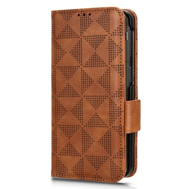 Δερματινη Θηκη Oppo Find N3 Τριγωνικό Μοτίβο