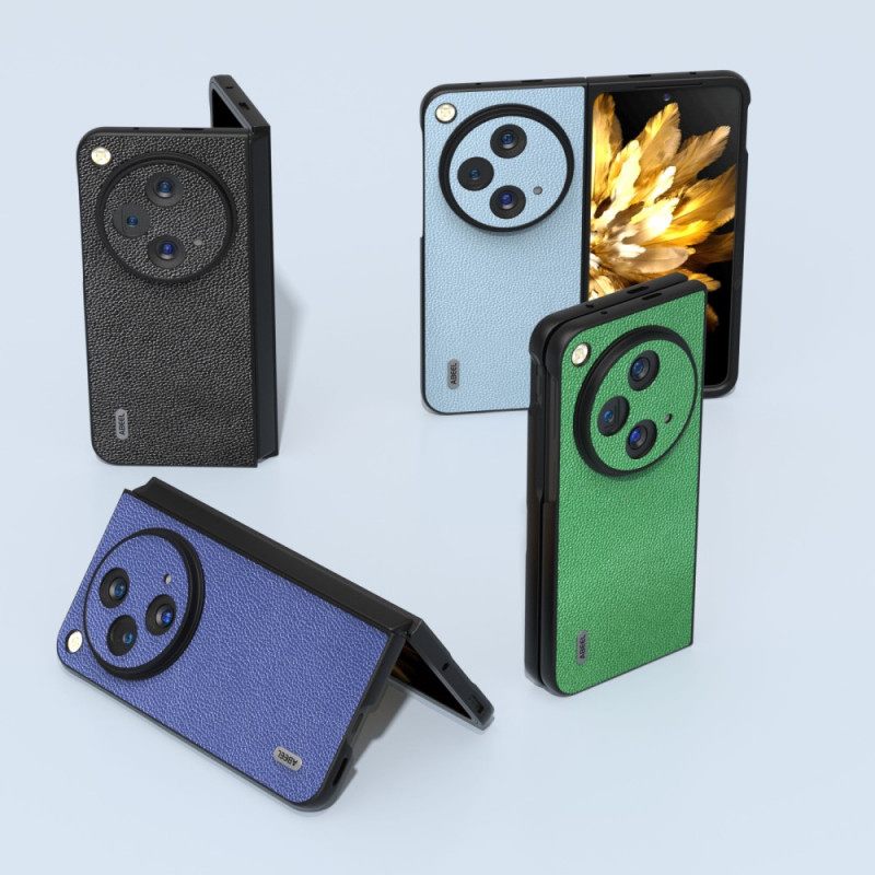 Κάλυμμα Oppo Find N3 Φυσικό Δέρμα Λίτσι Abeel Σιλικόνης