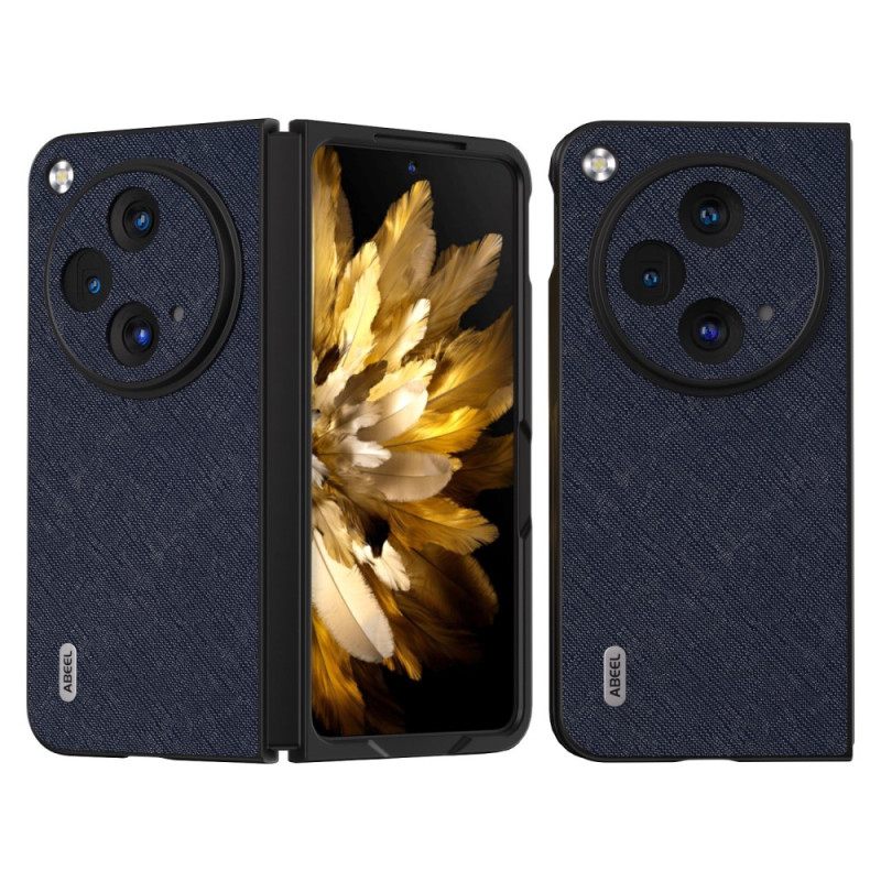 Κάλυμμα Oppo Find N3 Γνήσιο Υφαντό Δέρμα Abeel