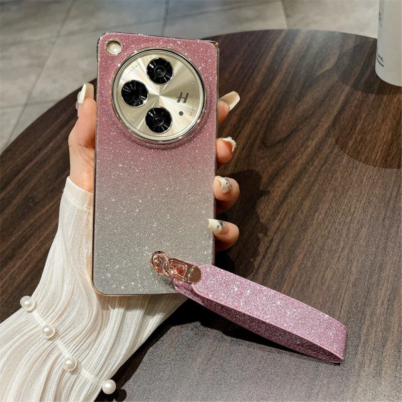 Κάλυμμα Oppo Find N3 Γυαλιστερή Επιφάνεια Και Λουράκι Σιλικόνης