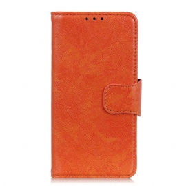 δερματινη θηκη Oppo Reno 6 Pro 5G Πορτοκαλί Split Nappa Leather