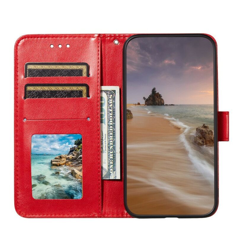 Κάλυμμα Xiaomi Redmi Note 10 5G Δερμάτινο Σχέδιο Με Λουράκι