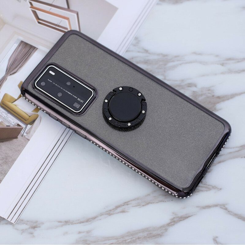 Θήκη Huawei P40 Pro Δαχτυλίδι Με Πούλιες Και Διαμάντια