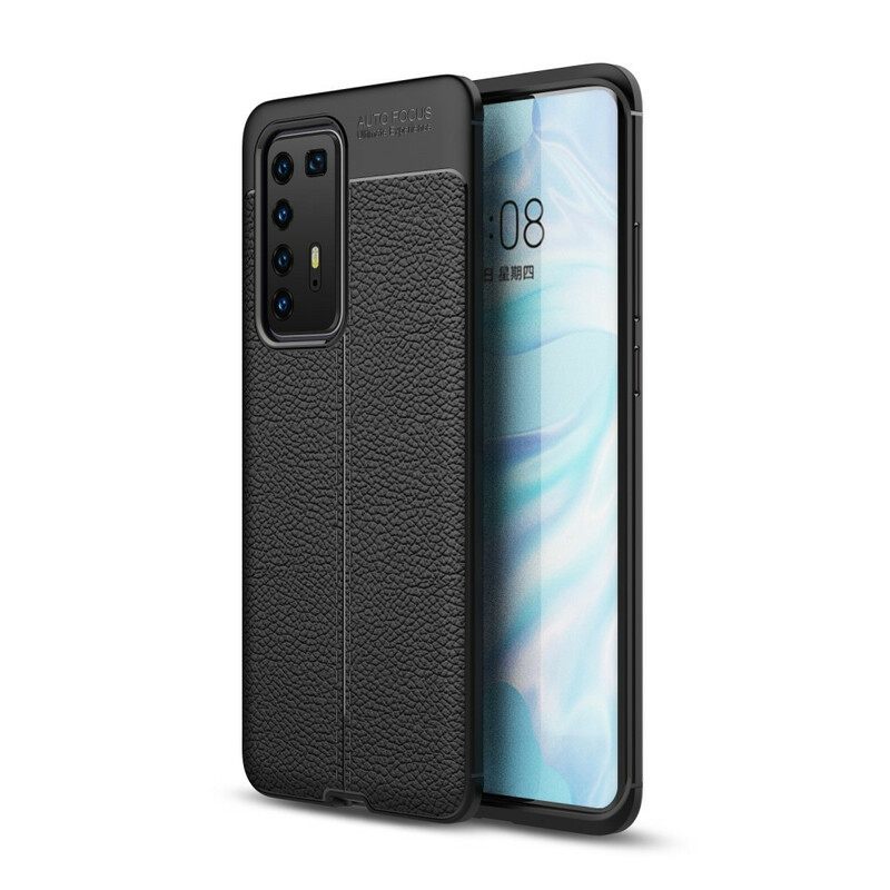 θηκη κινητου Huawei P40 Pro Δερμάτινο Εφέ Litchi Double Line