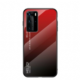 θηκη κινητου Huawei P40 Pro Tempered Glass Hello