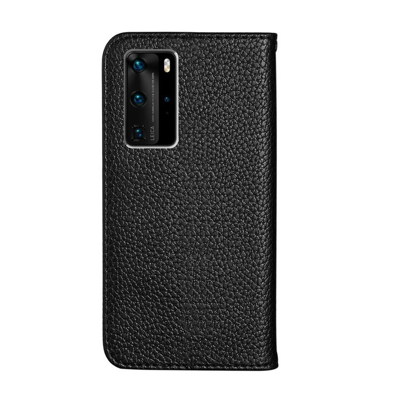 θηκη κινητου Huawei P40 Pro Θήκη Flip Litchi Ultra Chic Faux Leather