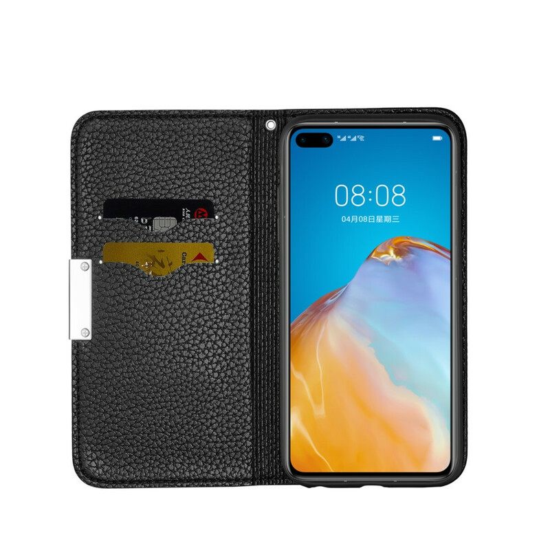 θηκη κινητου Huawei P40 Pro Θήκη Flip Litchi Ultra Chic Faux Leather