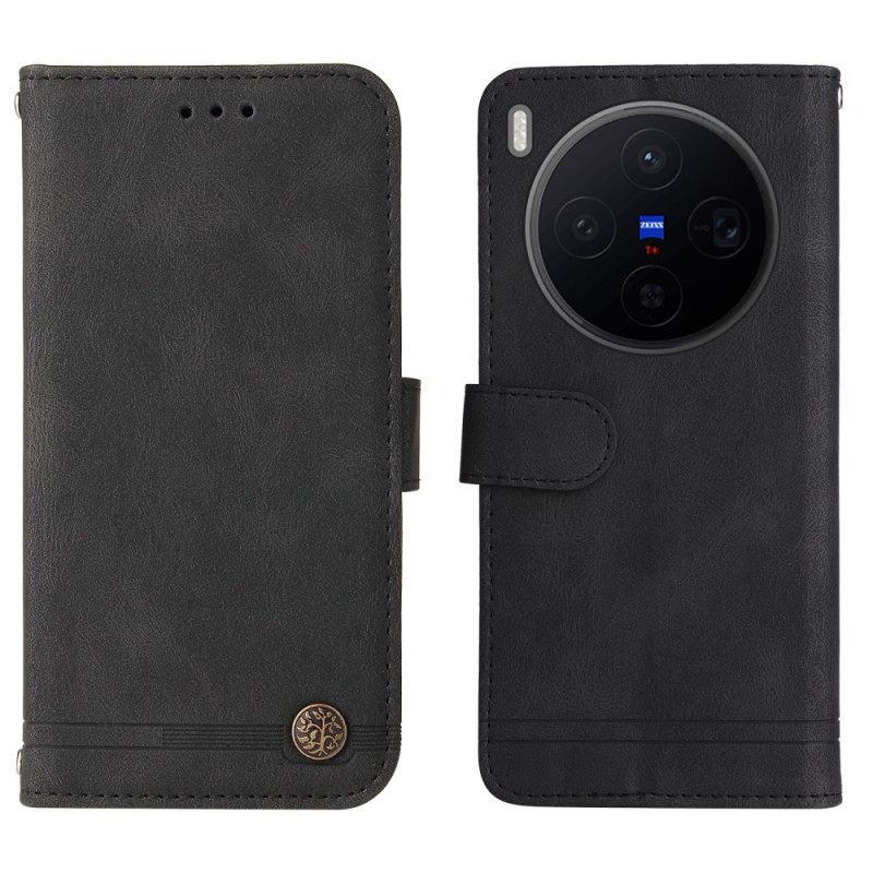 Δερματινη Θηκη Vivo X300 Εφέ Σουέτ Με Πριτσίνια