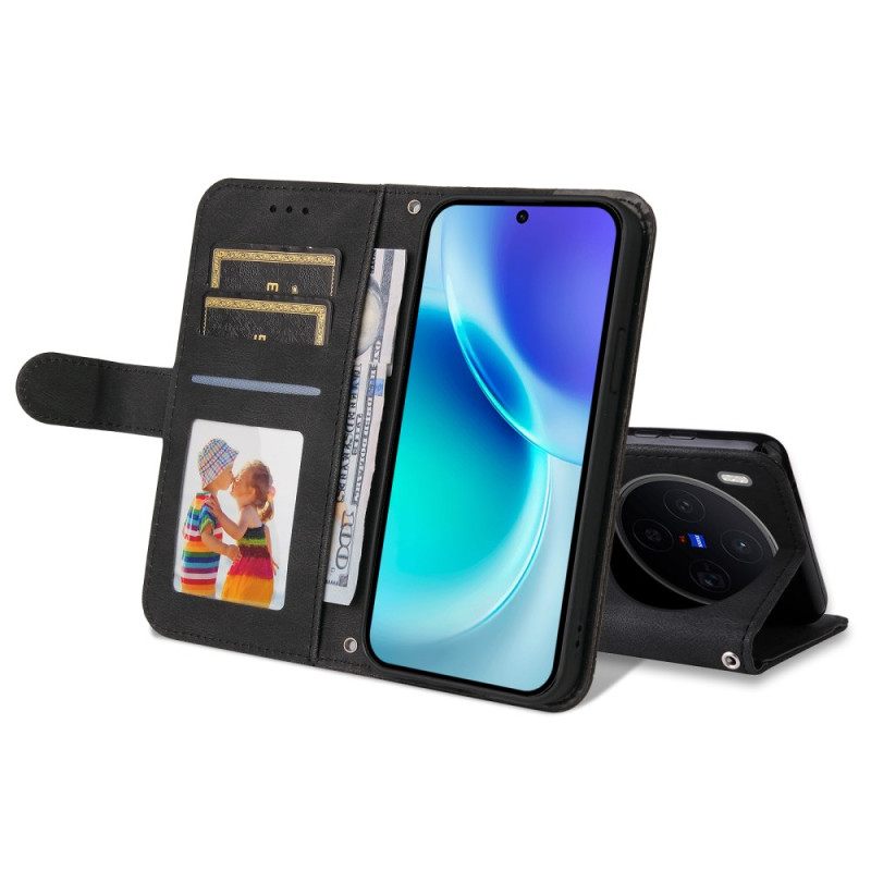 Δερματινη Θηκη Vivo X300 Εφέ Σουέτ Με Πριτσίνια