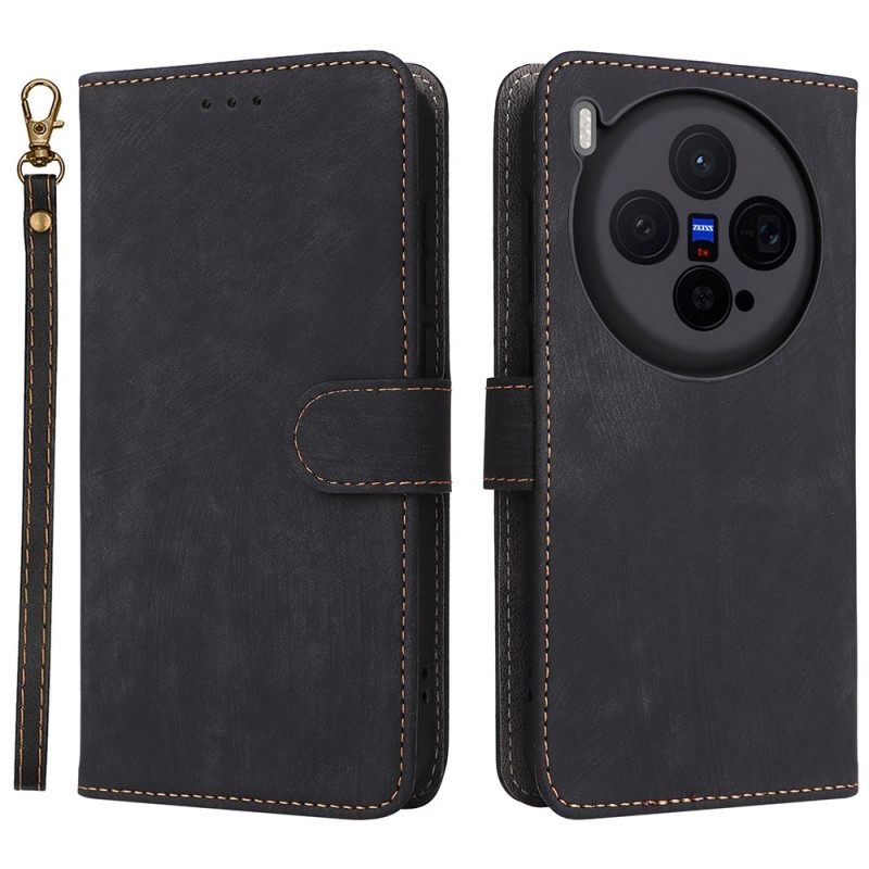 Δερματινη Θηκη Vivo X300 Στράπλες Με Εφέ Σουέτ