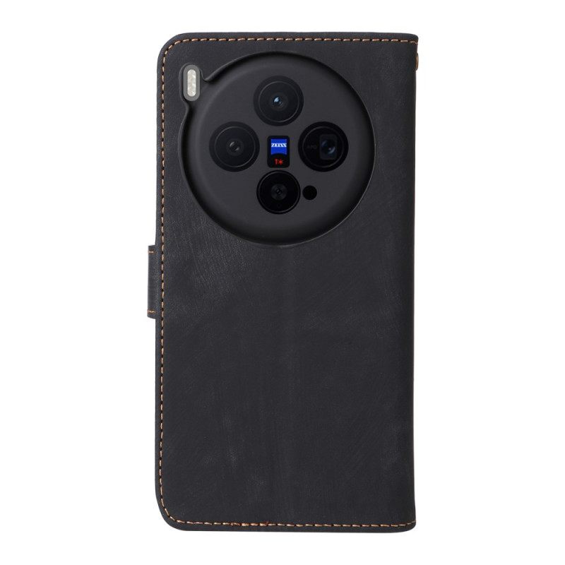 Δερματινη Θηκη Vivo X300 Στράπλες Με Εφέ Σουέτ