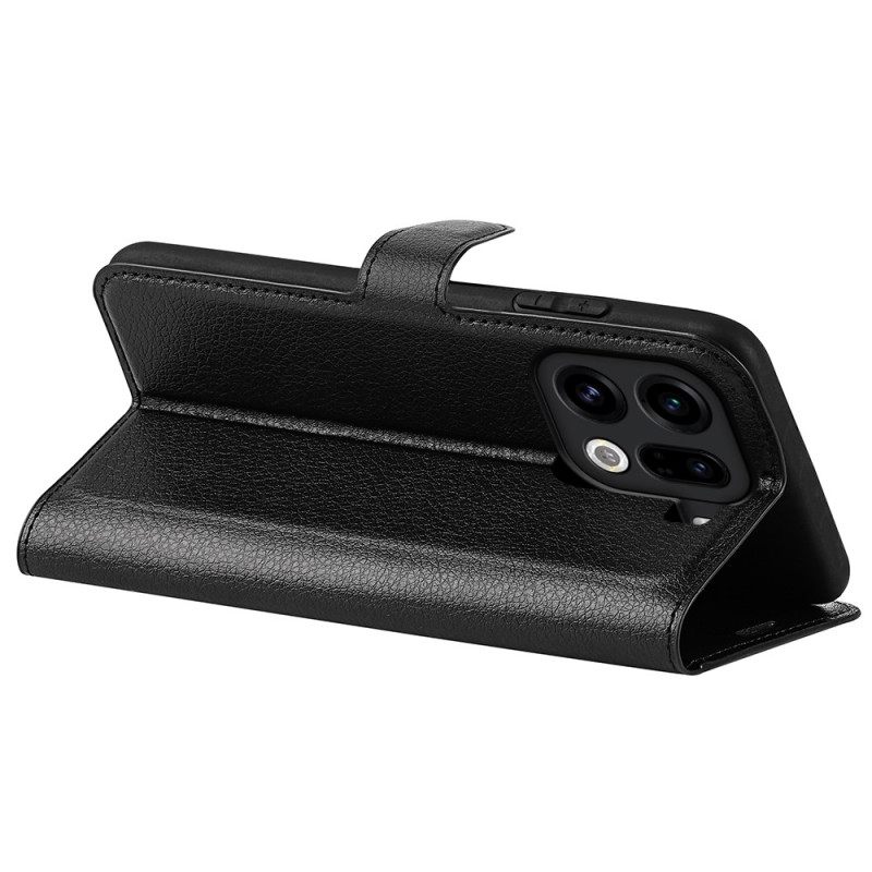 Δερματινη Θηκη Oppo Find X9 Pro 5g Δέρμα Λίτσι Σιλικόνης