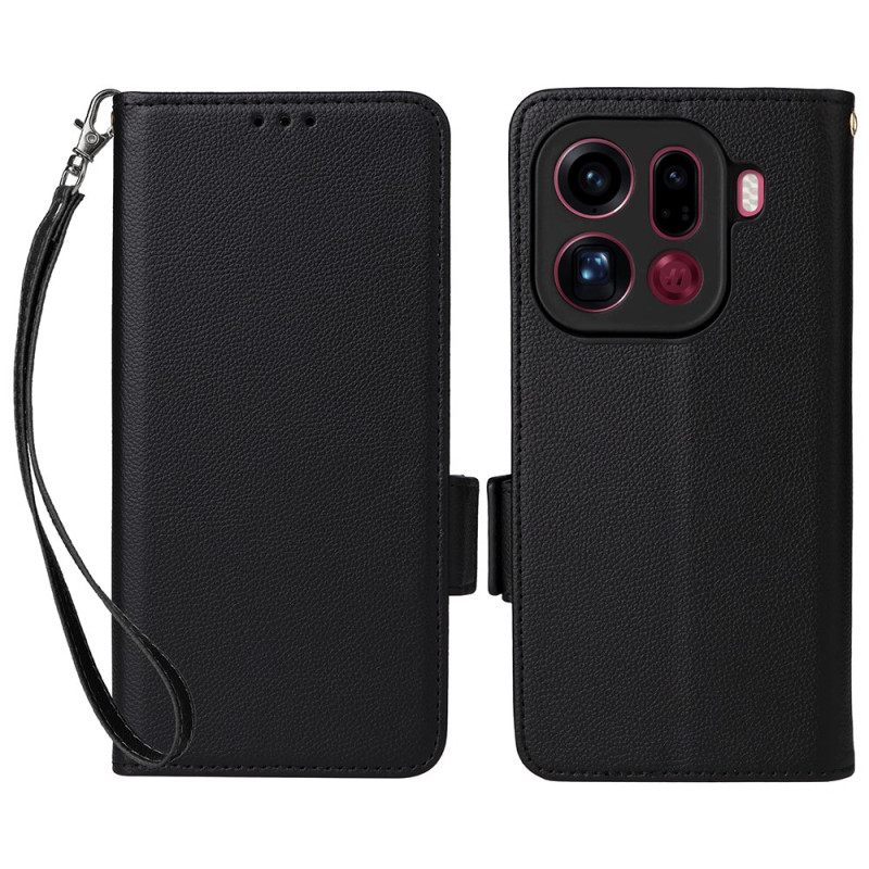 Δερματινη Θηκη Oppo Find X9 Pro 5g Δέρμα Με Λουράκια