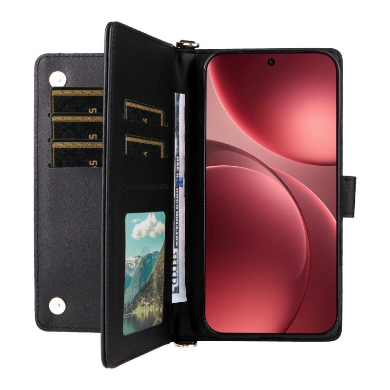 Δερματινη Θηκη Oppo Find X9 Pro 5g Καπιτονέ Με Λουράκια