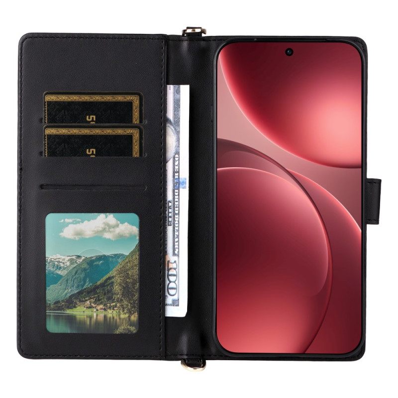 Δερματινη Θηκη Oppo Find X9 Pro 5g Καπιτονέ Με Λουράκια