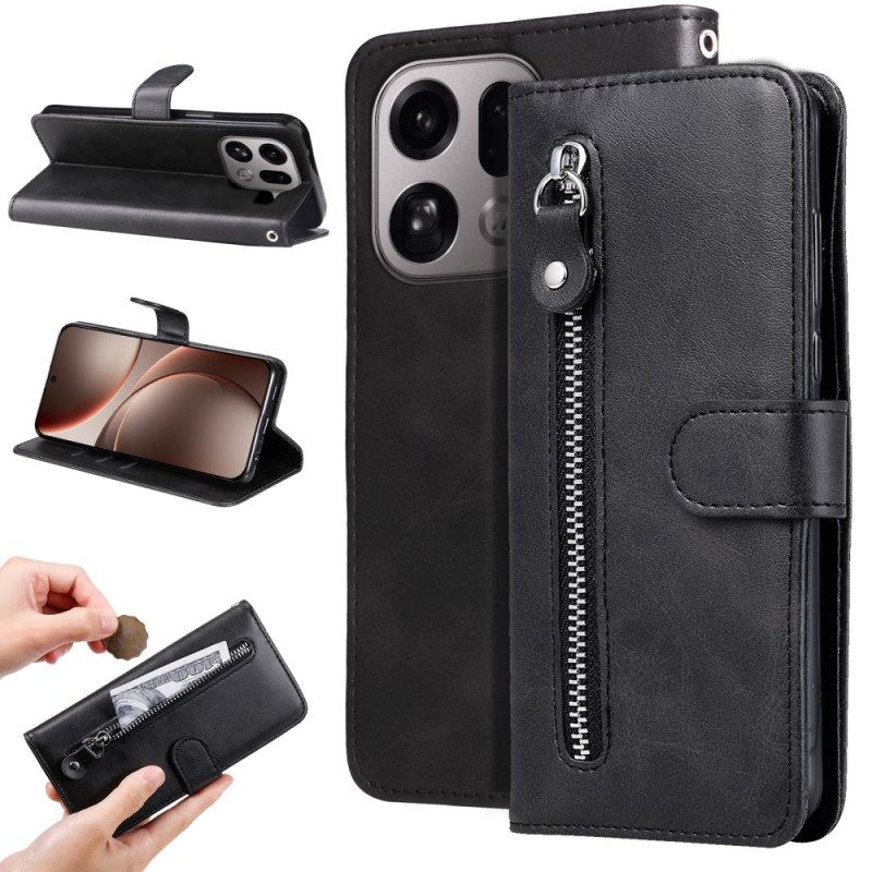 Δερματινη Θηκη Oppo Find X9 Pro 5g Τσέπη Με Φερμουάρ