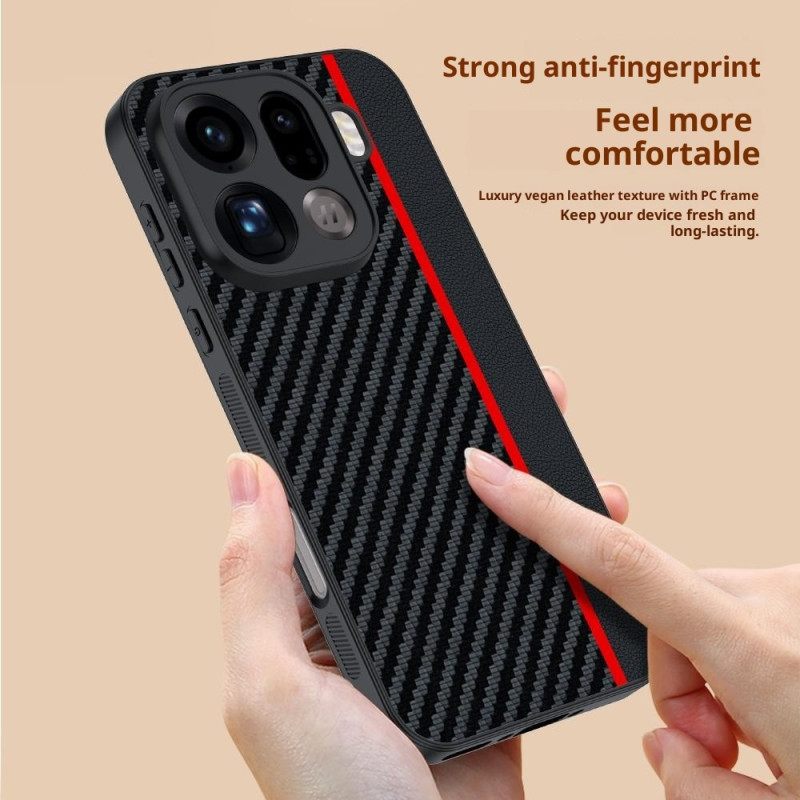 Κάλυμμα Oppo Find X9 Pro 5g Άκαμπτη Με Υφή Ινών Άνθρακα