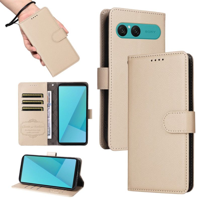 Δερματινη Θηκη Sony Xperia 10 Vii Εφέ Δέρματος Και Κλείδωμα Rfid