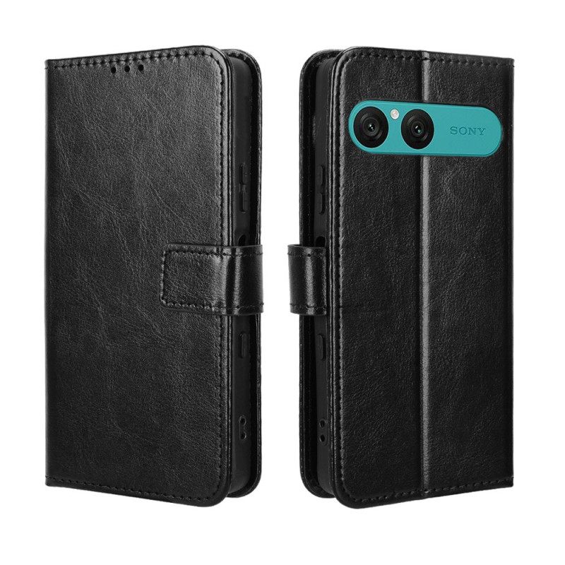 Δερματινη Θηκη Sony Xperia 10 Vii Φανταχτερό Τεχνητό Δέρμα Σιλικόνης