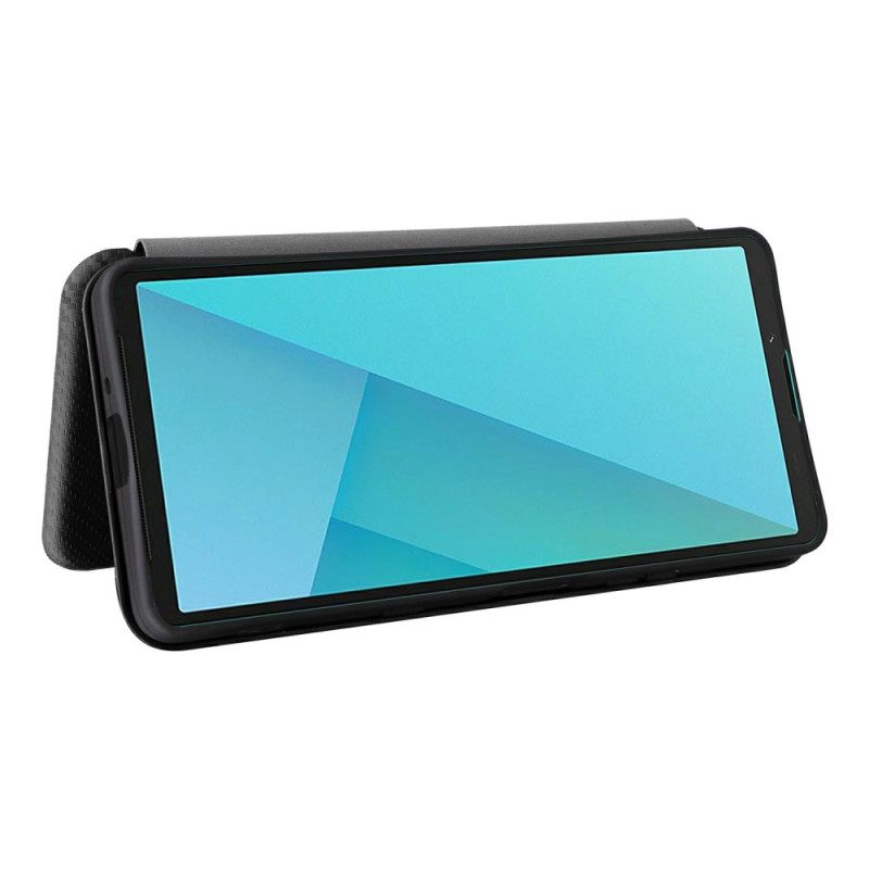 Δερματινη Θηκη Sony Xperia 10 Vii Ίνες Άνθρακα Σιλικόνης