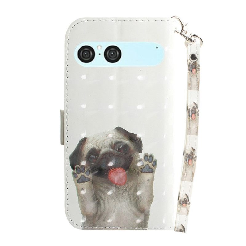 Δερματινη Θηκη Sony Xperia 10 Vii Κορδόνι Με Σχέδιο Παγκ